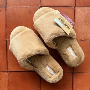 Sz 5/6 Muk Luks Kirstey Comfy Slide Platform Slipper In Irish Cream NWT